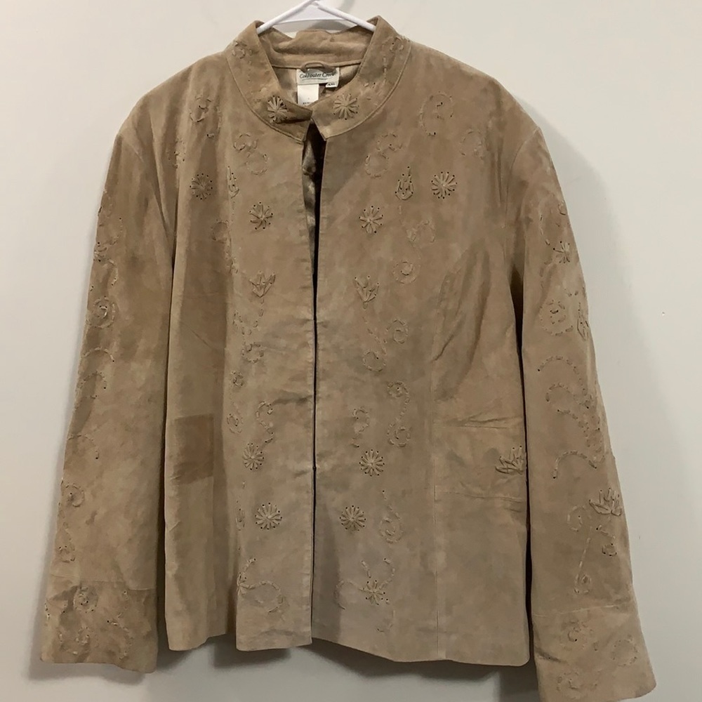 Coldwater Creek Leather Jacket fully lined Sz XXL*